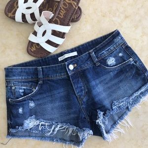 Zara Trafaluc Denim Cut off Shorts